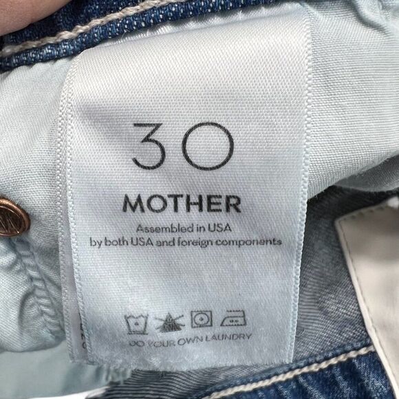 Mother Superior High Waisted Rider Skimp Jeans in Cowboy's Don't Cry Size 30 - Picture 5 of 7